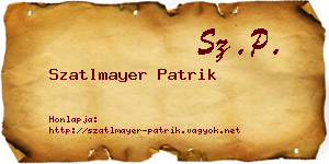 Szatlmayer Patrik névjegykártya